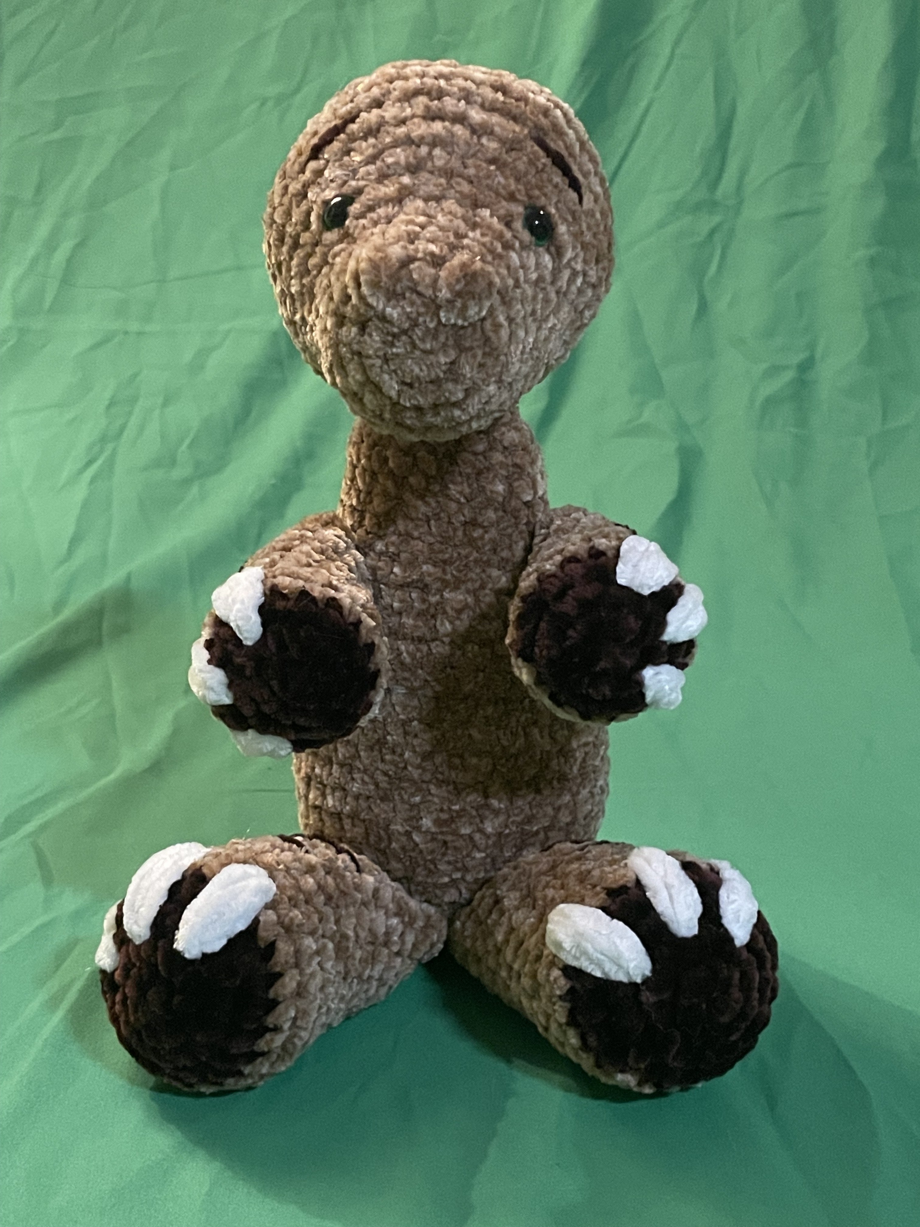 Handmade Crochet Brachiosaurus Plush by Yarn Rascals