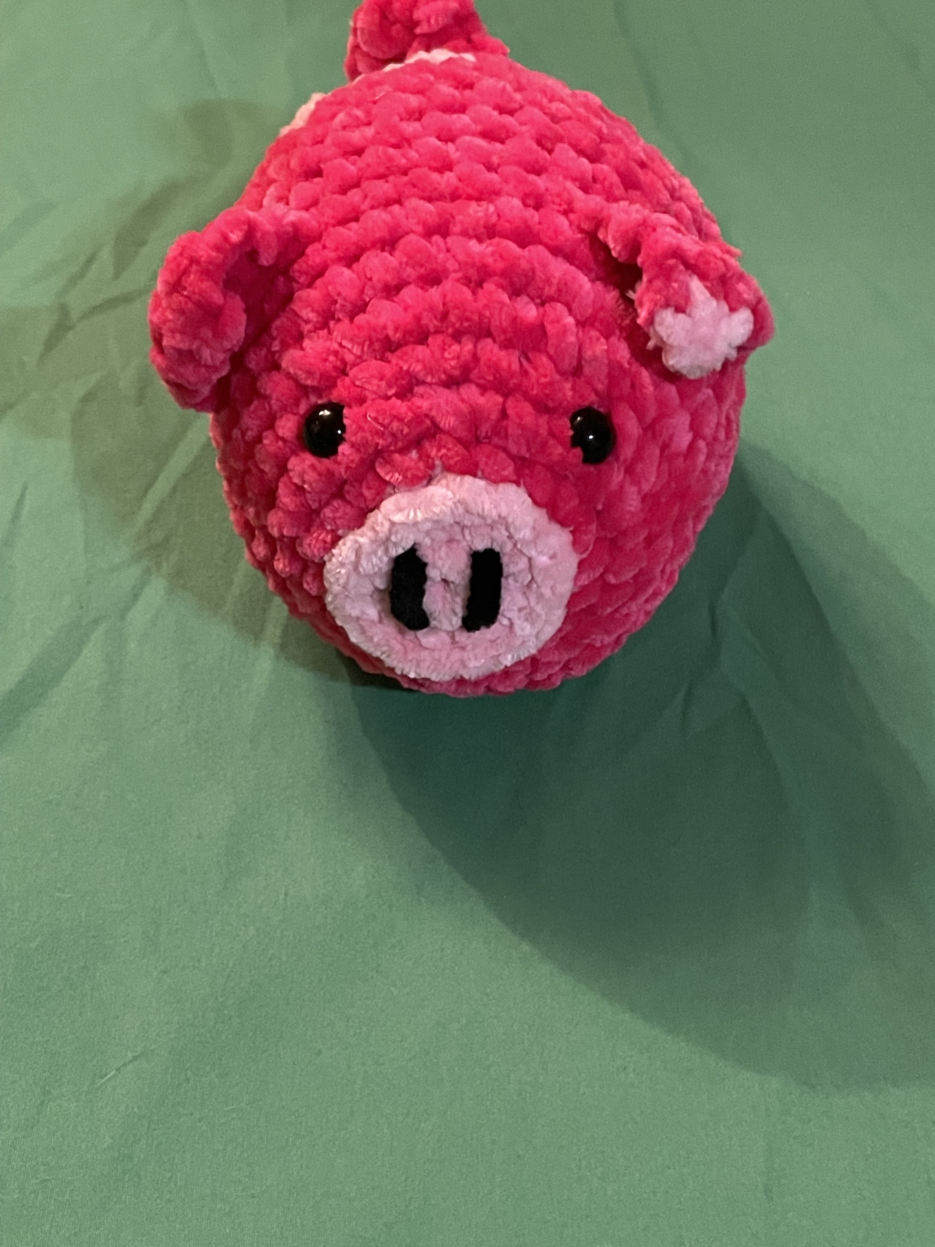 Handmade Crochet Pig Plushie by Yarn Rascals